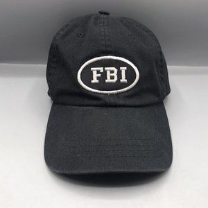 Alternative Apparel FBI Hat Cap Black Strapback Adjustable Unisex 100% Cotton